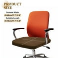 thumbnail image 2 of Office Chair Cover, Soft Computer Chair Seat Slipcover, L(45-48cm), Dark Brown, 2 of 8