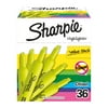 Sharpie Tank Style Highlighters, Chisel Tip, Fluorescent Yellow, 36 Count
