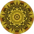 thumbnail image 1 of Ahgly Company Indoor Square Patterned Bee Yellow Area Rugs, 3' Square, 1 of 6