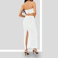 thumbnail image 6 of ManxiVoo Homecoming Dresses Women's Strapless Sequin Split Fashion Spicy Girl Light Cooked Skirt Fall Dresses for Women 2023 White7 XXL, 6 of 6