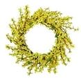 thumbnail image 2 of Visland 17.7in Yellow Forsythia Door Wreath for Spring Summer, Artificial Jasmine Flower Front Door Wreath for Windows Garden Wedding Home Decoration, 2 of 8