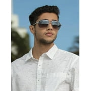 Panama Jack Mens Aviator Everyday Sunglasses Silver
