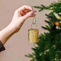 Vintage Christmas Bell For Decoration – Rustic Hanging Cylinder Bells For Crafts,Home Decor,Christmas Tree Ornaments,Christmas Bell Ornaments,Jingle Bells For Crafting,Farmhouse Decor,Tin & Cow Bell