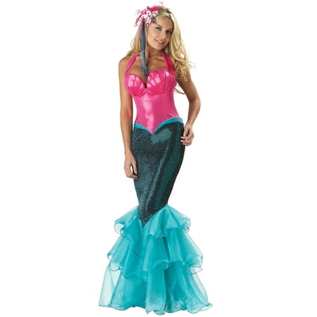 Elite Deluxe Mesmerizing Mermaid Adult Sexy Pink & Blue Women Costume Dress