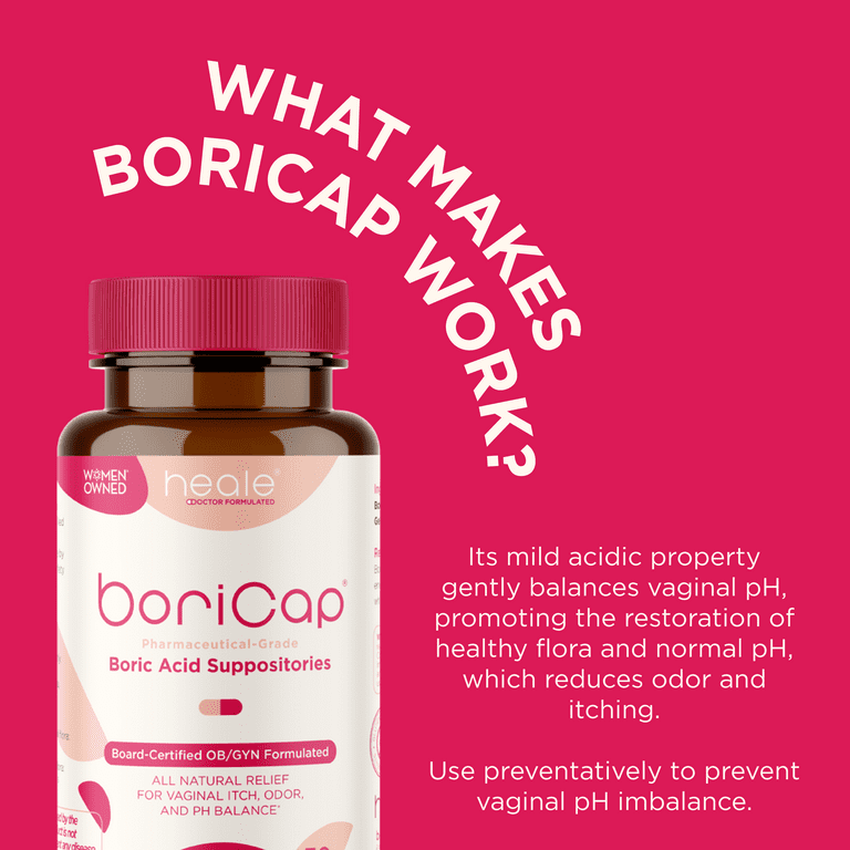 BoriCap Boric Acid Restores pH and Normal Vaginal Health 600mg