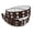 Brown, variant on - Women's Double Grommet Leather Jeans Belt, Black , Size L(37"-39")
