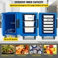 thumbnail image 4 of VEVOR Insulated Food Pan Carrier 82 Qt Hot Box for Catering, LLDPE Food Box Carrier with One-Piece Buckle, Front Loading Food Warmer with Handles, End Loader with Wheels for Restaurant, Canteen, Etc, 4 of 9