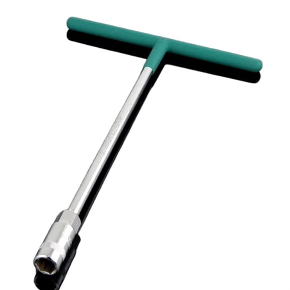 T-Handle Socket Wrench Set,Spanner Tool Kit Rubber Coated,Wrenches Hex Hexagon, Motorcycle Car Repair(7SIZE)Green