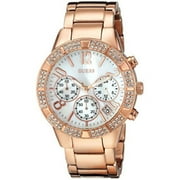 U0141L3 Women's Sports Crystal MOP Dial Rose Gold Steel Bracelet Chronograph Watch
