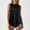 Black, variant on One Sleeve Tops for Women Women's Plus Denim Crop Top Women's Tanks & for Everyday Wear Comfortable Fit for Casual Outings Pairing with Jeans Summer Easy Care in Machine Or Hwash