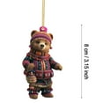 thumbnail image 2 of Acrylic Festive Tree Hanging Decoration Miniature Holiday Keepsake Keychain Accessory, 2 of 6