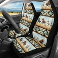 thumbnail image 2 of ZIATUBLE Aztec Ethnic Horse Car Seat Covers Sets Soft Front Seat Protective Cover 2 Piece Easy to Install Vehicle Bucket Seat Covers Fit for Car Truck SUV Automotive Interior Accessories, 2 of 7