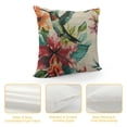 thumbnail image 4 of GOSMITH Hummingbirds Throw Pillow Cover Colorful Flying Bird Tropical Exotic Lily Floral Green Leaves Cozy Square Cushion Case for Men Women Room Home Decor, 4 of 5