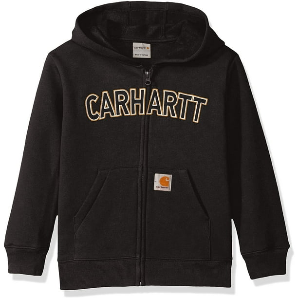 Carhartt Boys Little Long Sleeve Sweatshirt Full Zip Black 6 Walmart