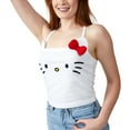 thumbnail image 3 of Sanrio Hello Kitty Character Face With Cosplay Bow Sleeveless Women's White Tube Tops - Medium, 3 of 4