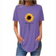 thumbnail image 2 of Aloohaidyvio Graphic T Shirts for Women,2024 Summer Women's Casual Tunic Top Short Sleeve Crew Neck Soft Blouse Spring Going out Comfy Graphic Tees, 2 of 3