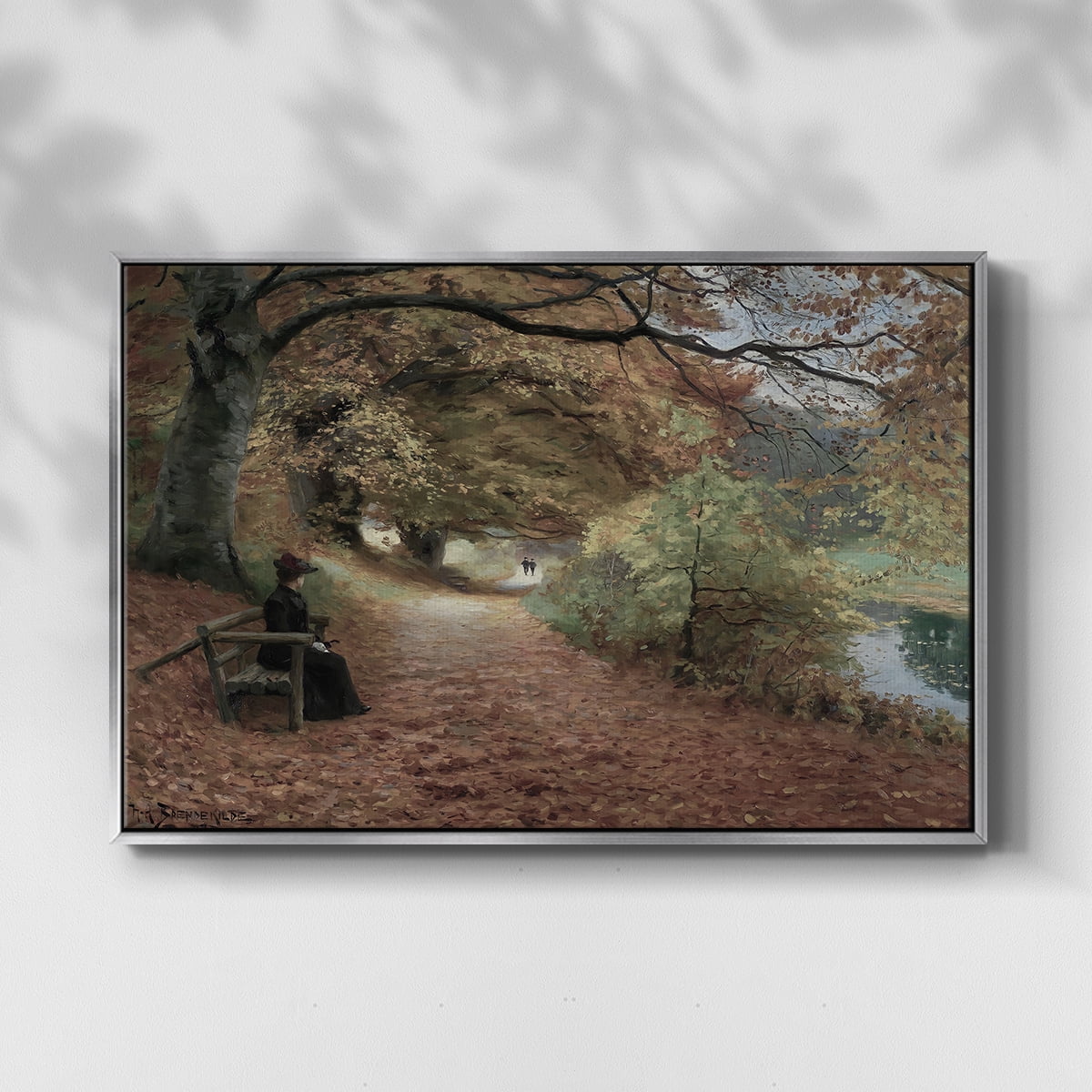 Vintage Landscape-CCCXXII By Wexford Home Framed in Silver Wood Gallery Wrapped Canvas 25 in. x 37 in.