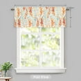 thumbnail image 3 of DriftAway Heather Valance for Kitchen Windows Living Room Bathroom Thermal Insulated Farmhouse Rod Pocket Window Valances with Floral Botanical Patterns 52Wx18L Burnt Orange Aqua 1 Pack, 3 of 8