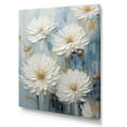 thumbnail image 2 of Designart "Ink-Blot Blooms: White And Blue Mums III" Chrysanthemums Wall Art Prints, 2 of 7