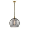thumbnail image 3 of 516-1S-BK-G1213-14SM-Innovations Lighting-Athens Deco Swirl - 1 Light Pendant In Industrial Style-14.88 Inches Tall and 13.75 Inches Wide-Matte Black, 3 of 7