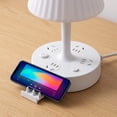 thumbnail image 4 of WIZUTIZ Extension Cord Equipped Multi Socket LED Desk Lamp Three Color Dimmable Reading Light Bedside Household Office Counter Study Work Lighting, 4 of 7
