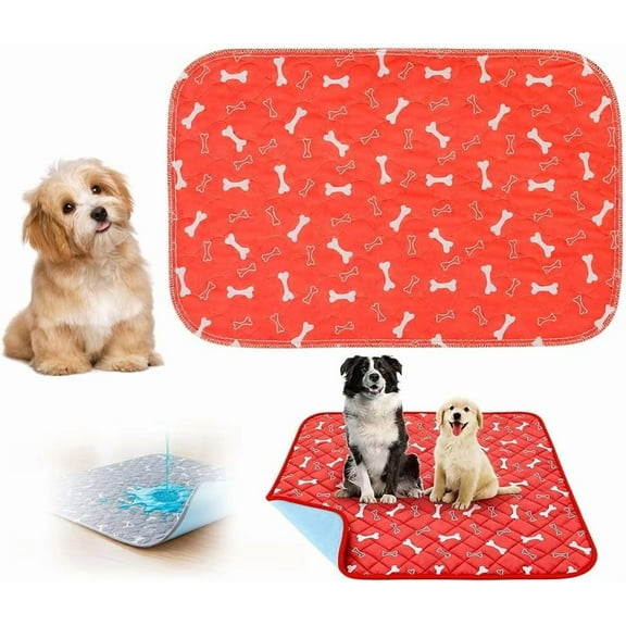 Pee Pads for Dogs, 2026 New Washable Puppy Pad with Pheromones,Non-Slip Base, Easy to Clean & Reusable (Red, L:35.4x31.5inch)