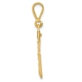 thumbnail image 2 of Real 14kt Yellow Gold Medium Diamond-cut Number 36 Charm Pendant; for Adults and Teens; for Women and Men, 2 of 4