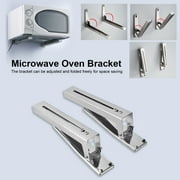 Anauto Stainless Steel Shelf brackets Microwave cabinet brackets Foldable Wall Mount Bracket 2pcs
