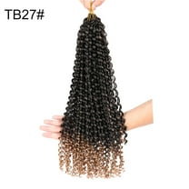 Happydeer 45cm Twist Crochet Braids Water Wave Curly Wavy Wig Synthetic Hair Extension