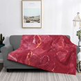 thumbnail image 2 of Rateoe Abstract Red Marble Pattern Flannel Throw Blanket, Ultra-soft Blanket for Bed, Couch, Car, Hypoallergenic Anti-pilling blanket-80"x60"(Horizontal), 2 of 6