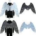 thumbnail image 2 of Ailes d'Ange 3D Saint-Valentin Enfant Fée Ailes Noires Blanches Adulte Déguisement Plume Accessoire de Cosplay, 2 of 4