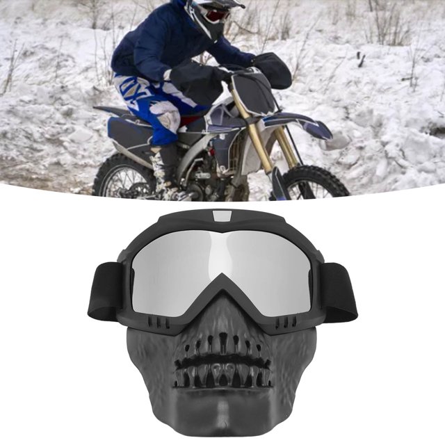 Skull Motorcycle Helmet Goggles Dirt Bike Motorcycle Goggles for Motocross ATVOffroad Riding Racing Men Women