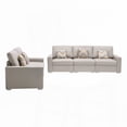 thumbnail image 5 of Modern Beige Linen Fabric Sofa Set 95.5"W with Interchangeable Legs, 5 of 8