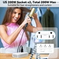 thumbnail image 4 of Convertidor de voltaje ALLWEI 2000W 220V a 110V con tipo C, E/F, G, I, L, 4 of 8