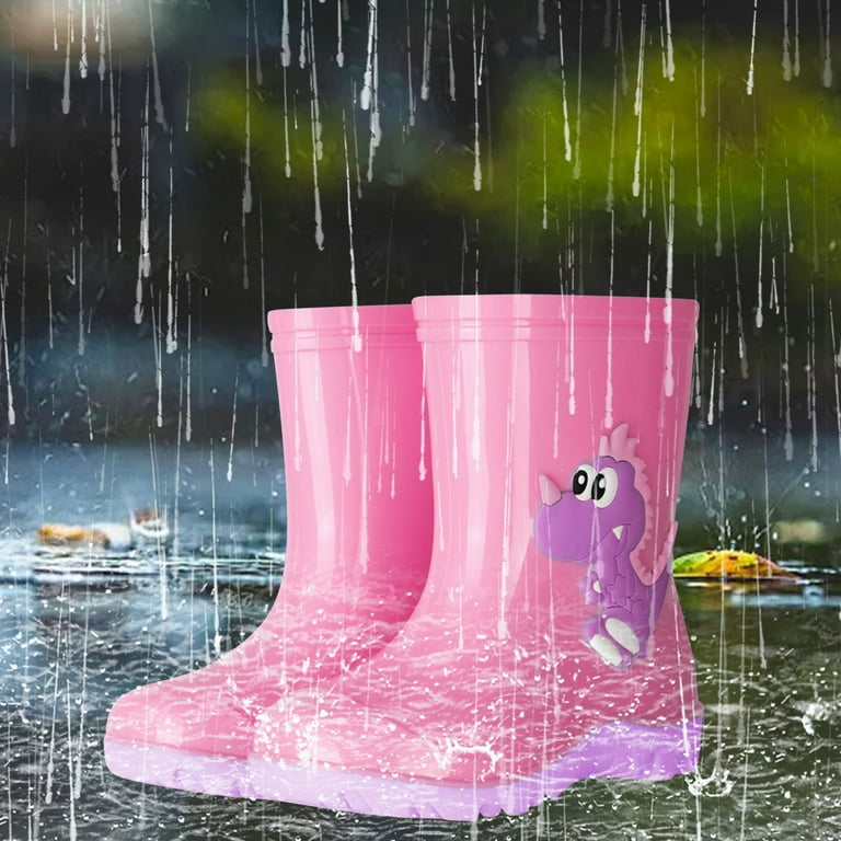 Huesdet Toddler Kids Glitter Waterproof Rain Boots for Girls