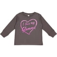 thumbnail image 3 of Inktastic I Love My Glamma in Pink Chalk Heart Boys or Girls Long Sleeve Toddler T-Shirt, 3 of 5