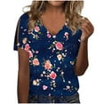 thumbnail image 3 of ATENAR Womens Shirts Soft Lightweight Shirts for Women Loose Tee Dark Blue 3XL, 3 of 5