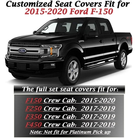 Front And Back Seat Covers 5 Pieces Waterproof Leather Truck Protectors Custom Fit Full Set Compatible With Ford F 150 2018 2021 Supercrew 250 350 450 Crewcab Black Canada - 2019 Ford F 150 Supercrew Seat Covers