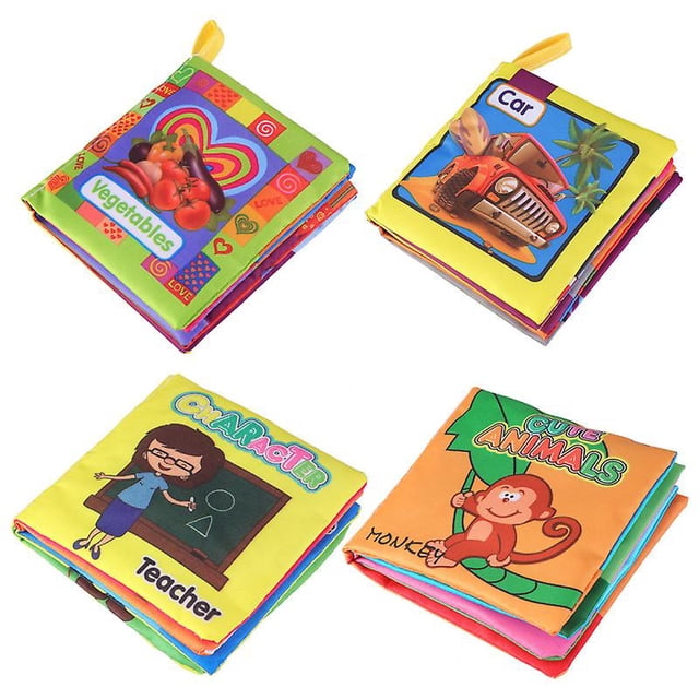 Libro de tela para bebé Allinless 4 piezas