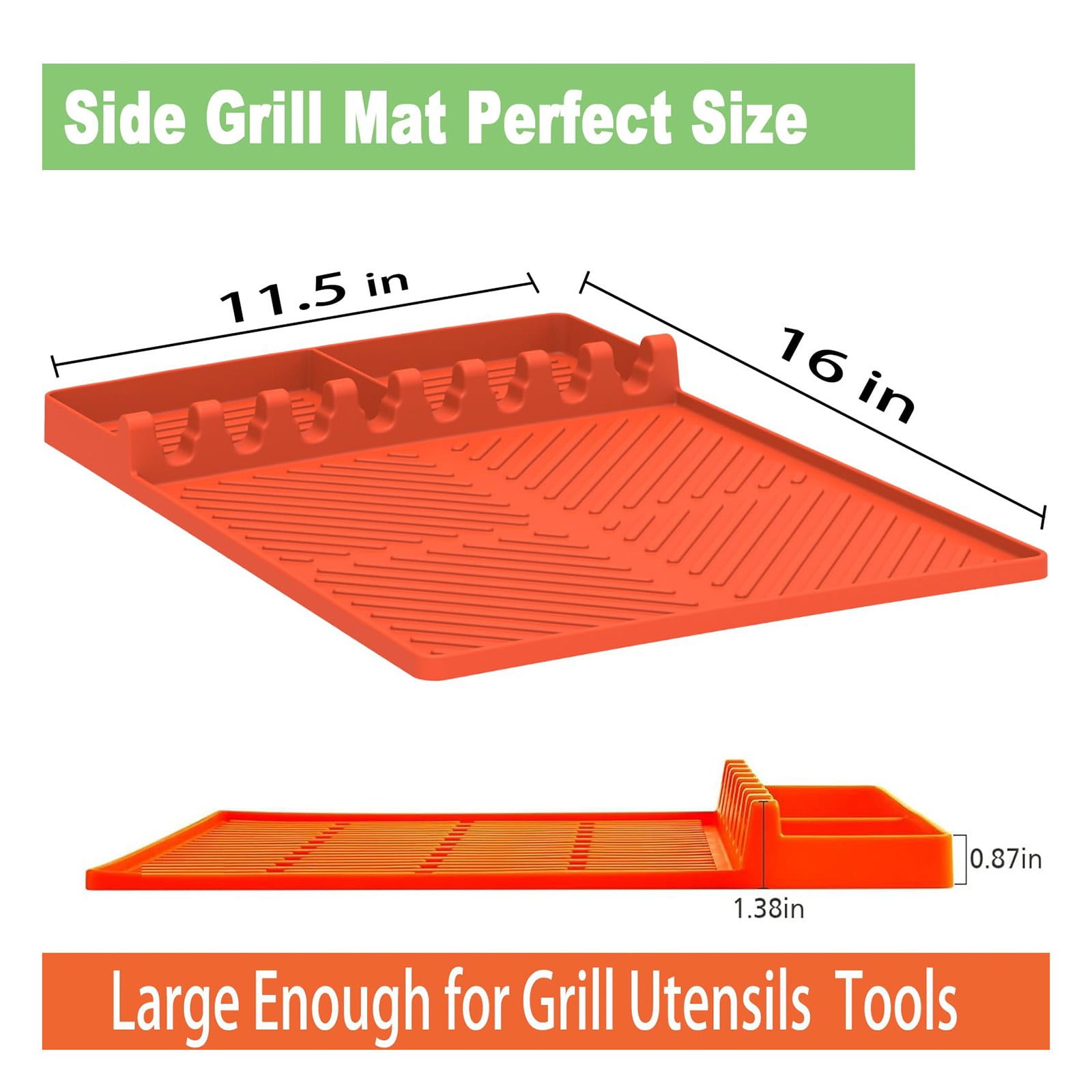 HERCHR BBQ Grillmatte Edelstahl - Antihaft Grillgitter Für Outdoor & Küche