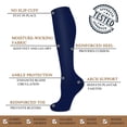 thumbnail image 3 of 4 Pairs Copper Compression Socks for Women & Men Circulation 15-20 mmhg - Better Blood Flow, Swelling, Best Support for Medical, Running, Nursing, 3 of 6