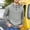 Gray, variant on Men's Henley Button Pullover Hoodie with Drawstring Kangaroo Pocket & Raglan Sleeves, Casual Sweatshirt, Soft Fall Winter Basic Daily Hoodie Wine S