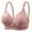 Pink, variant on CFLVAEK Plus Size Bras for Women Comfort Wireless Everyday Bralettes Breathable Full Coverage Brassiere Daisy Print Push Up Bras for Senior Ladies Beige XS