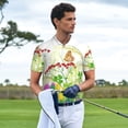 thumbnail image 3 of Balery Plants and Insects Camisa Polo de Hombre con Estampado, de Manga Corta y Tejido Medio, Camisa Tipo Golf Polo-Small, 3 of 6