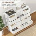 thumbnail image 4 of Emorefun TV Stand for 55 Inch TV, Entertainment Center with 10 Drawers for Living Room, Closet, Entryway, Hallway, White, 4 of 7