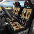 thumbnail image 2 of Jeiento Southwest Aztec Car Seat Covers Full Set of 4 Running Horse Front Bucket Saddle Blanket Stretchy Auto Rear Car Seat Covers Interior Auto Accessory Fit for Most SUV Van Truck, 2 of 7