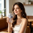 thumbnail image 5 of Cute Whale Tumbler with Straw, Clear PC Water Bottle, Dustproof Lid Cup, Reusable Drinkware for Home Office(Blue), 5 of 5