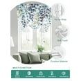 thumbnail image 2 of Green Blue Eucalyptus Leaves Tie Up Curtains for Windows 45 Inch Length Balloon Curtains Kitchen Adjustable Balloon Window Shade Summer Botanical Weeping Tie Up Bathroom Curtain Window 42"x45", 2 of 6