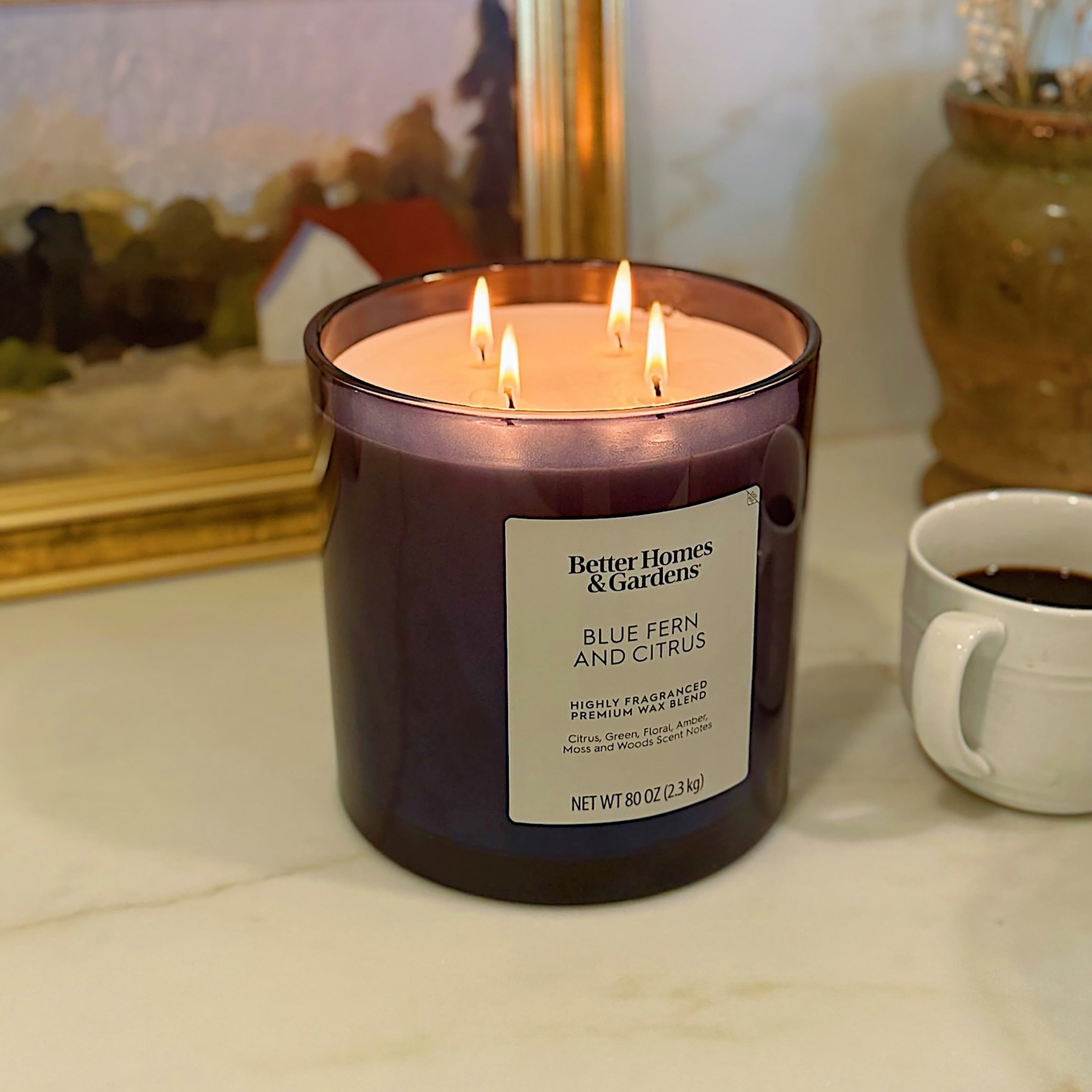 Better Homes & Gardens 4-Wick Large Oversized Jar Candle 80oz.