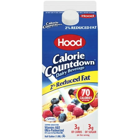 Hood Calorie Countdown 2% Reduced Fat Dairy Beverage, Half Gallon